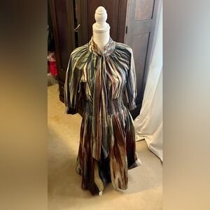 Anthropologie Conditions Apply tie-neck dress